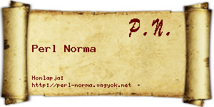 Perl Norma névjegykártya